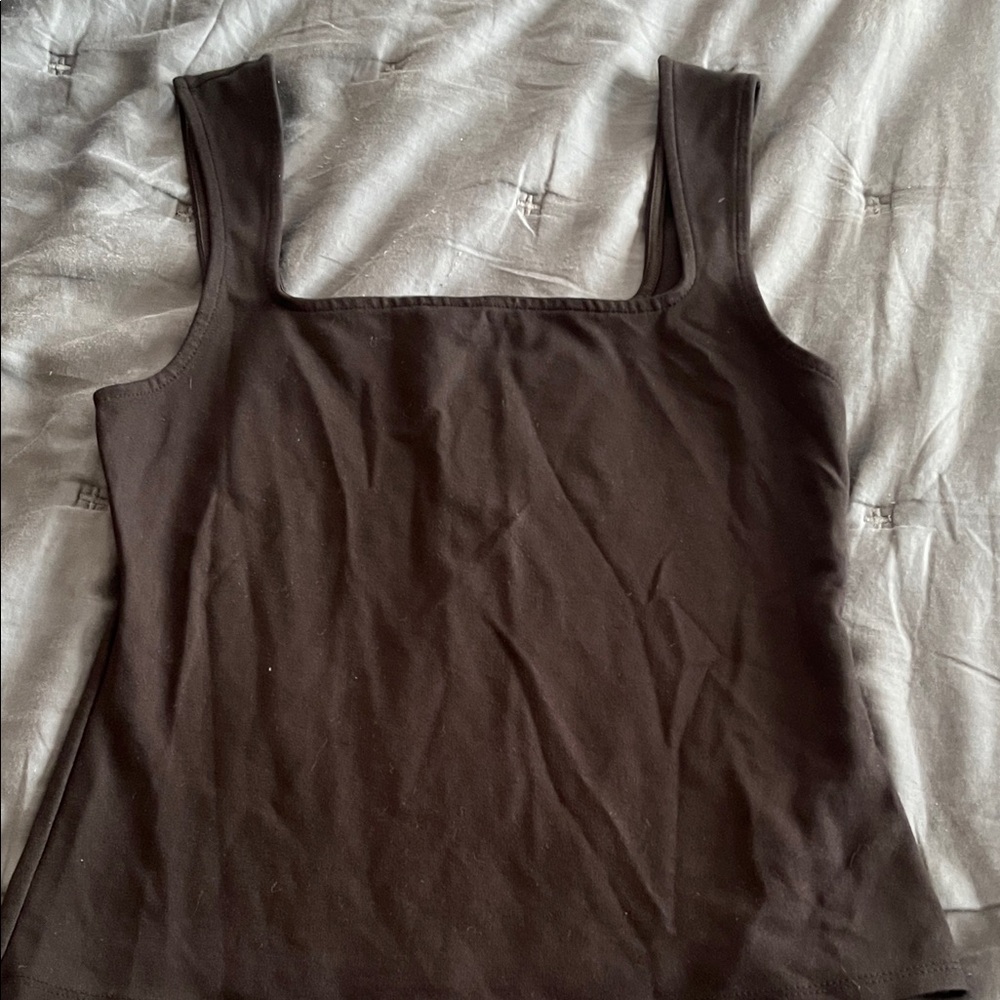 Express black Square Neck Tank Top